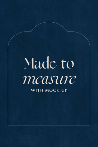 A branded The Bad Button graphic says Made to Measure with mock-up