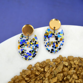 Simply Sparkle Ellipse Dangle Earrings