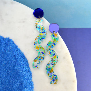 Simply Sparkle Squiggle Dangle Earrings